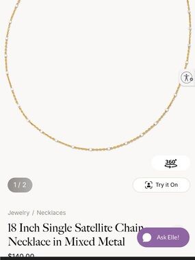 Kendra Scott Mixed Metal Satellite Chain Necklace - 18 Inch